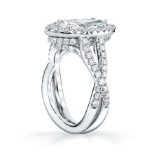 Load image into Gallery viewer, Royal Collection Platinum 2.09 CT Marquise Diamond (GIA) Halo Twist Engagement Ring