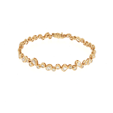 Load image into Gallery viewer, Royal Collection 18K Yellow Gold Multi-Shape Diamond Bezel Set Bracelet