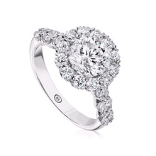 Load image into Gallery viewer, Christopher Designs Round Halo Engagement Ring