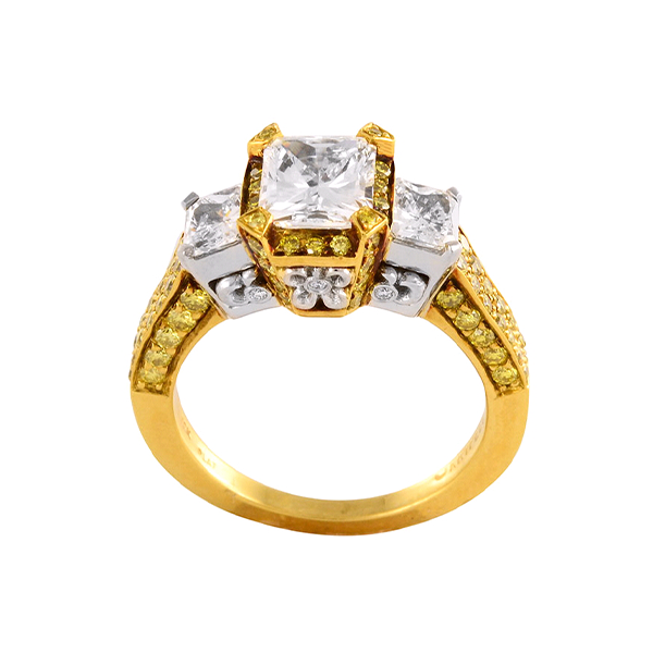 Charles Krypell 3-Stone Diamond Ring