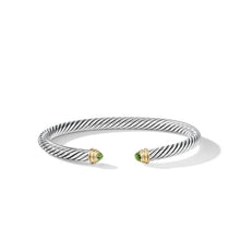 Load image into Gallery viewer, Cable Classics Collection Bracelet with Peridot and 14K Gold