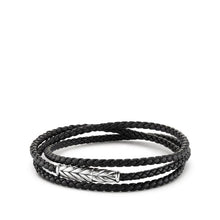 Load image into Gallery viewer, Chevron Triple-Wrap Bracelet in Black