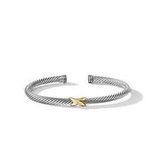 Load image into Gallery viewer, X Station Bracelet in Sterling Silver with 18K Yellow Gold