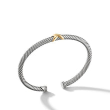 Load image into Gallery viewer, X Station Bracelet in Sterling Silver with 18K Yellow Gold