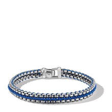 Load image into Gallery viewer, Woven Box Chain Bracelet in Blue