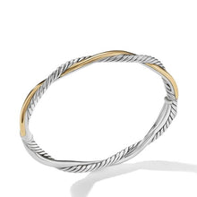 Load image into Gallery viewer, Petite Infinity Bracelet in Sterling Silver with 14K Yellow Gold