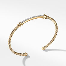 Load image into Gallery viewer, Petite Helena Two Station Wrap Bracelet in 18K Yellow Gold with Diamonds