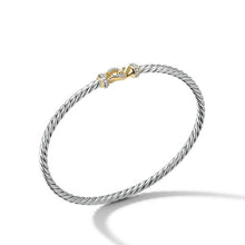 Load image into Gallery viewer, Cable Buckle Collection Bracelet with 18K Yellow Gold and Diamonds