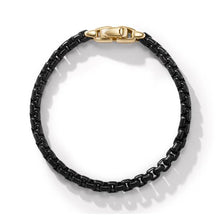 Load image into Gallery viewer, Box Chain Bracelet in Stainless Steel and 14K Yellow Gold