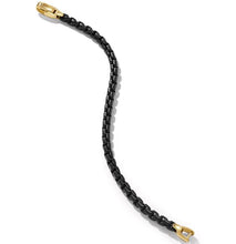 Load image into Gallery viewer, Box Chain Bracelet in Stainless Steel and 14K Yellow Gold