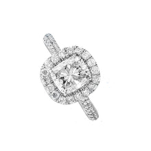 Load image into Gallery viewer, Cushion Cut Halo Ring