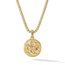 Load image into Gallery viewer, Gemini Amulet in 18K Yellow Gold with Diamonds