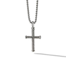 Load image into Gallery viewer, Cable Cross Pendant in Sterling Silver, 35mm