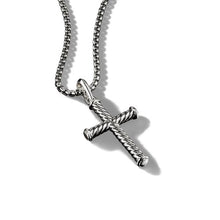 Load image into Gallery viewer, Cable Cross Pendant in Sterling Silver, 35mm