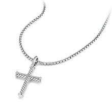 Load image into Gallery viewer, Cable Cross Pendant in Sterling Silver, 35mm