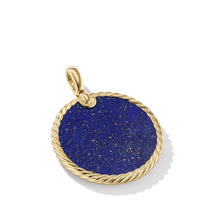 Load image into Gallery viewer, DY Elements Disc Pendant in 18K Yellow Gold with Lapis