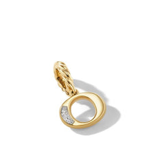 Load image into Gallery viewer, Pave "O" Initial Pendant in 18K Yellow Gold with Diamonds