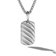 Load image into Gallery viewer, Sculpted Cable Tag in Sterling Silver
