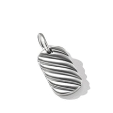 Load image into Gallery viewer, Sculpted Cable Tag in Sterling Silver