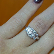 Load image into Gallery viewer, Christopher Designs 3 Stone Engagement Ring