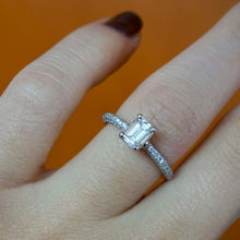 Load image into Gallery viewer, Royal Collection Emerald Cut Diamond Engagement Ring
