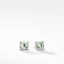 Load image into Gallery viewer, Chatelaine Stud Earrings with Prasiolite and Diamonds