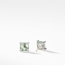 Load image into Gallery viewer, Chatelaine Stud Earrings with Prasiolite and Diamonds
