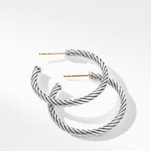Load image into Gallery viewer, Cable Hoop Earrings