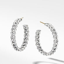 Load image into Gallery viewer, Belmont Curb Link Medium Hoop Earrings