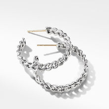 Load image into Gallery viewer, Belmont Curb Link Medium Hoop Earrings