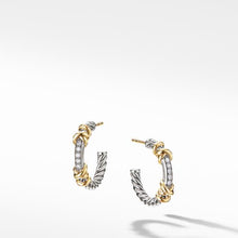 Load image into Gallery viewer, Petite Helena Hoop Earrings with 18K Yellow Gold and Diamonds