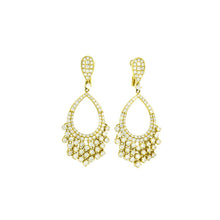 Load image into Gallery viewer, Royal Collection Open Tear Drop Cascading Earrings
