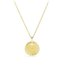 Load image into Gallery viewer, Initial "A" Charm Necklace with Diamonds in 18K Gold