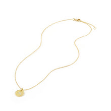 Load image into Gallery viewer, Initial "A" Charm Necklace with Diamonds in 18K Gold