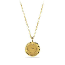 Load image into Gallery viewer, Cable Collectibles Evil Eye Charm Necklace with Blue Sapphire, Black Diamonds, and Diamonds in Gold