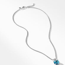Load image into Gallery viewer, Chatelaine Pendant Necklace with Blue Topaz and Diamonds, 11mm