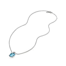 Load image into Gallery viewer, Chatelaine Pendant Necklace with Blue Topaz and Diamonds, 11mm