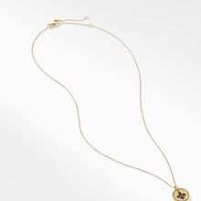 Load image into Gallery viewer, Cable Collectibles Fleur de Lis Necklace with Black Diamonds in 18K Gold