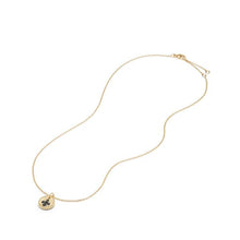 Load image into Gallery viewer, Cable Collectibles Fleur de Lis Necklace with Black Diamonds in 18K Gold