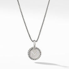 Load image into Gallery viewer, Initial "M" Charm Necklace with Diamonds