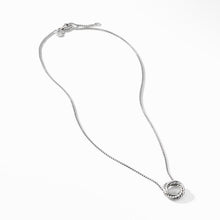 Load image into Gallery viewer, Crossover Mini Pendant Necklace with Diamonds