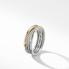 Load image into Gallery viewer, Crossover Narrow Ring with 18K Yellow Gold