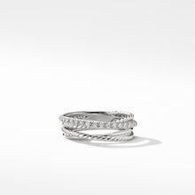 Load image into Gallery viewer, Crossover Ring with Pave Diamonds