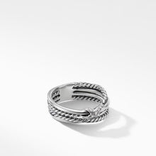 Load image into Gallery viewer, X Crossover Ring with Diamonds