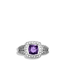 Load image into Gallery viewer, Petite Albion Ring with Amethyst and Diamonds