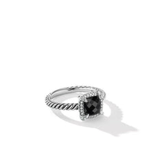 Load image into Gallery viewer, Petite Chatelaine Pave Bezel Ring with Black Onyx and Diamonds