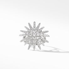 Load image into Gallery viewer, Starburst Ring in 18K White Gold with Diamonds, 28mm