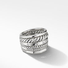 Load image into Gallery viewer, Stax Wide Ring with Diamonds