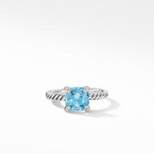 Load image into Gallery viewer, Chatelaine Ring with Blue Topaz and Diamonds