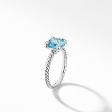Load image into Gallery viewer, Chatelaine Ring with Blue Topaz and Diamonds